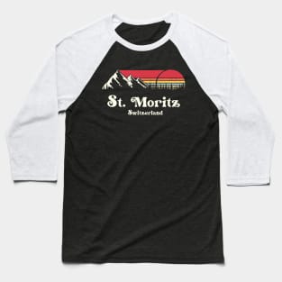 St. Moritz Mountains Baseball T-Shirt